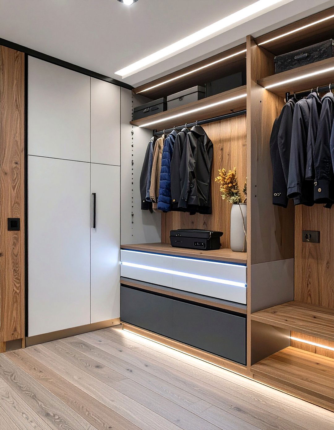 The Smart Tech Integrated Closet - 30 coat closet ideas