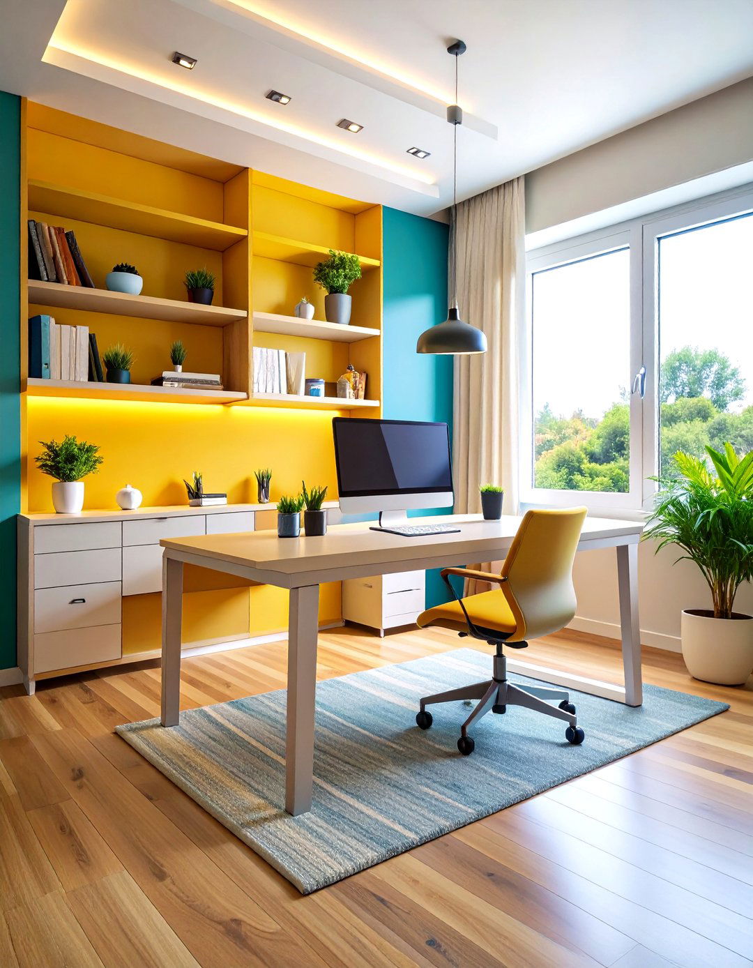 The Smart Tech Integrated Living Room Office - 30 living room office ideas