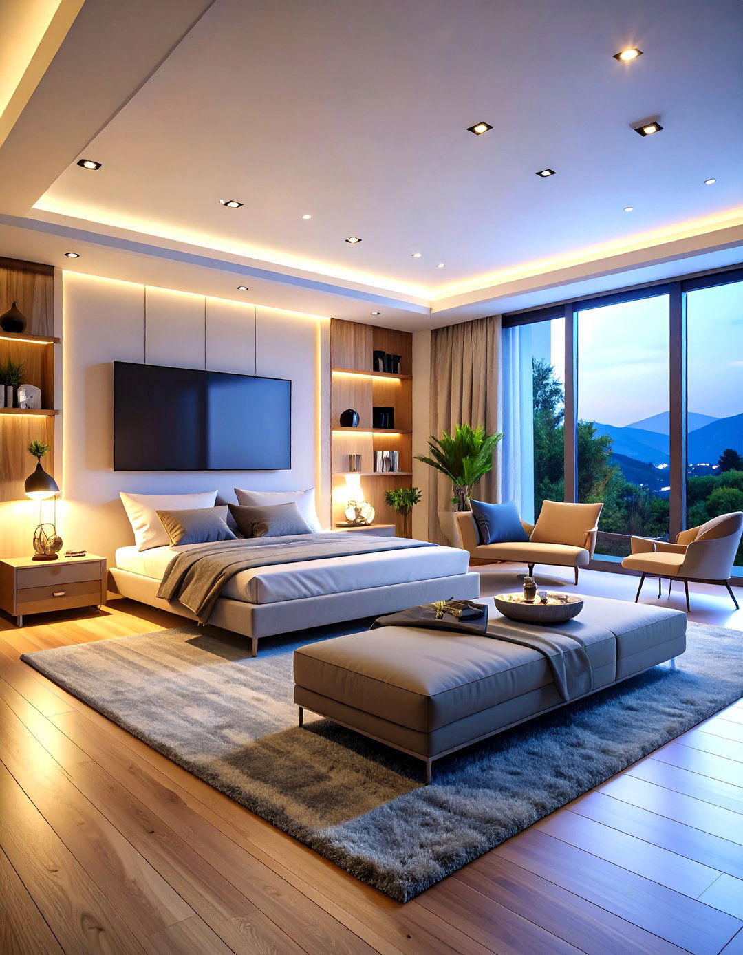 The Smart Tech Integrated Space - 30 living room bedroom ideas