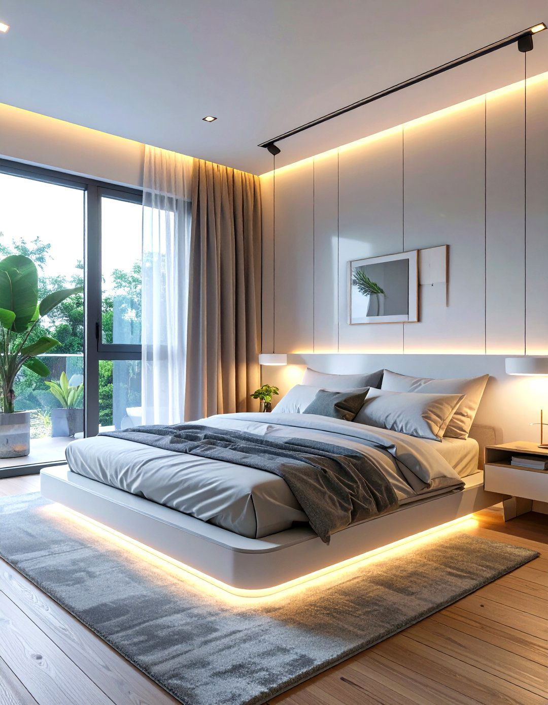The Smart Tech Minimalist Bedroom - 30 cozy modern small bedroom ideas