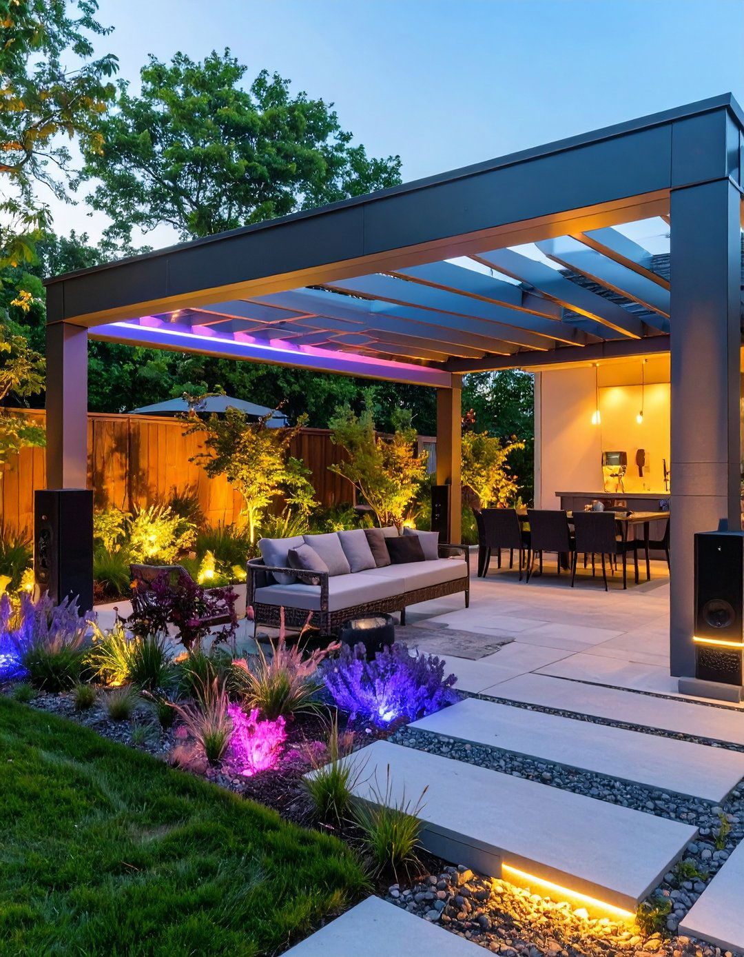 The Smart Technology Backyard - 30 modern small backyard ideas