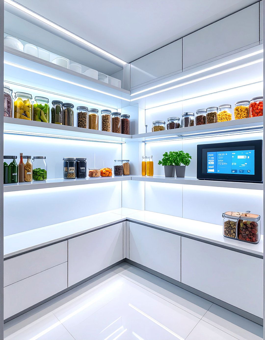 The Smart Technology Pantry - 30 corner pantry ideas