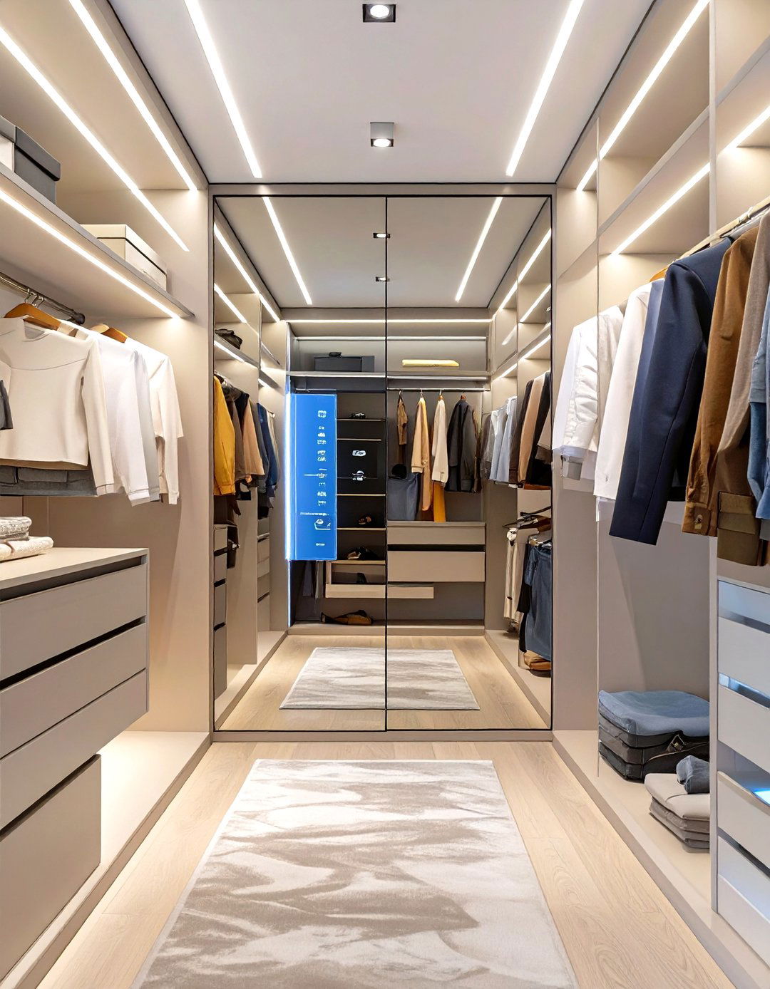 The Smart Wardrobe with Digital Integration - 30 design your own closet ideas