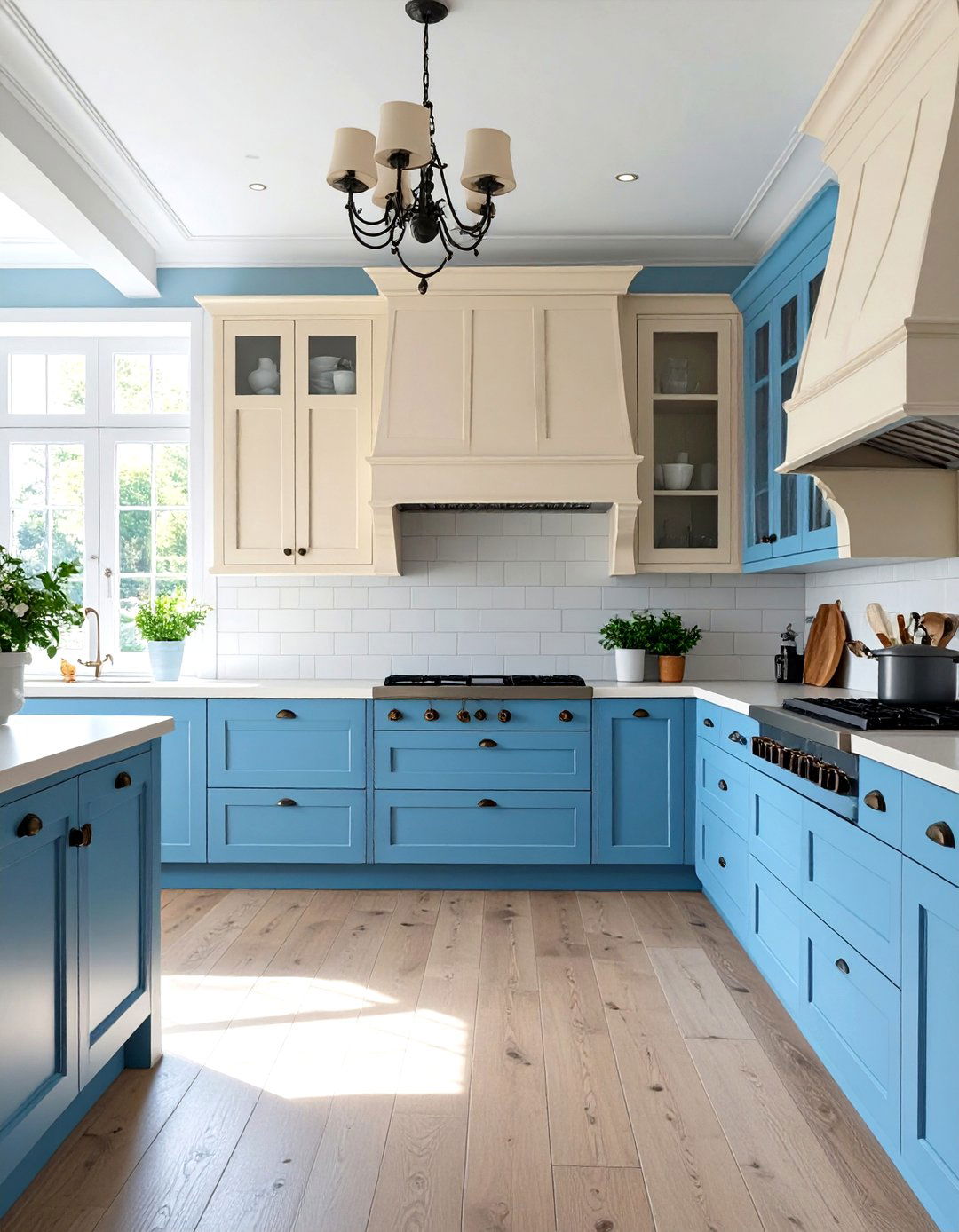 The Soft Blue and Cream Kitchen