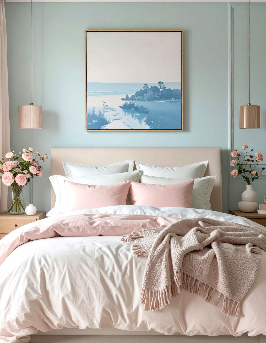 The Soft Pastel Accent Bedroom - 30 neutral bedroom ideas
