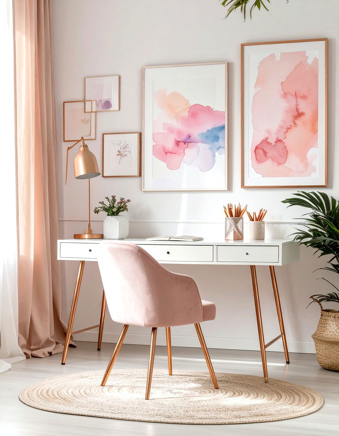 The Soft Pastels Home Office - 30 home office decor ideas for her