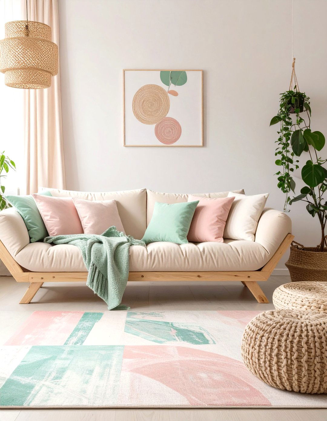 The Soft Pastels Living Room - 30 cute cozy apartment living room decorating ideas
