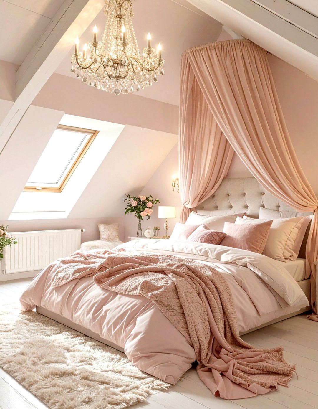 The Soft and Romantic Bedroom - 30 low sloped ceiling bedroom ideas