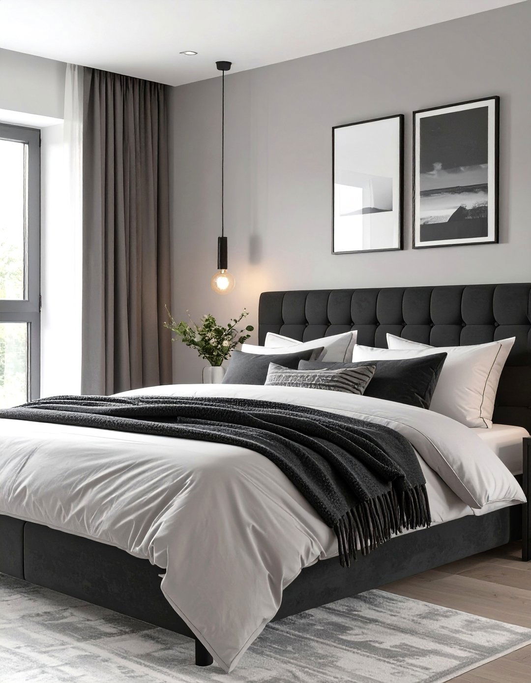 The Soft and Serene Gray Toned Bedroom - 30 black and white bedroom ideas