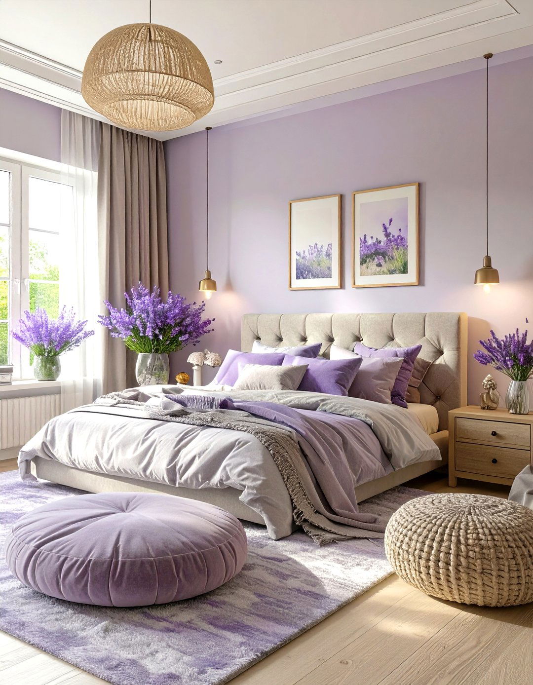 The Soft and Serene Lavender Room - 30 girls room decor ideas
