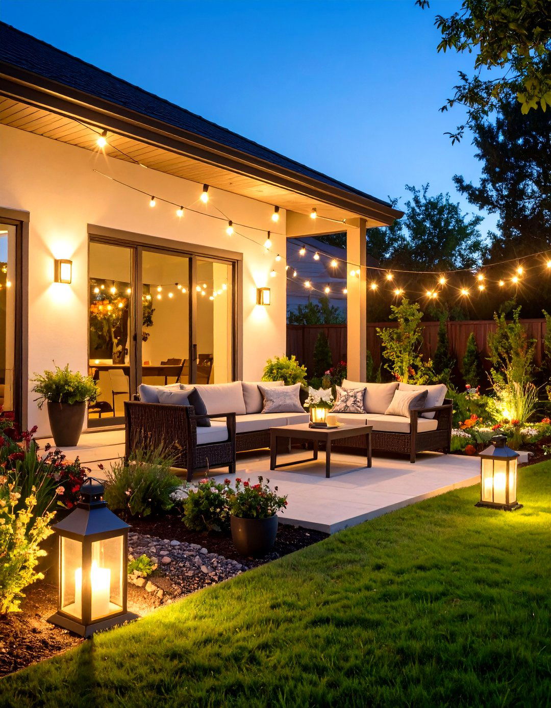 The Solar Lit Magic Patio - 30 easy patio ideas