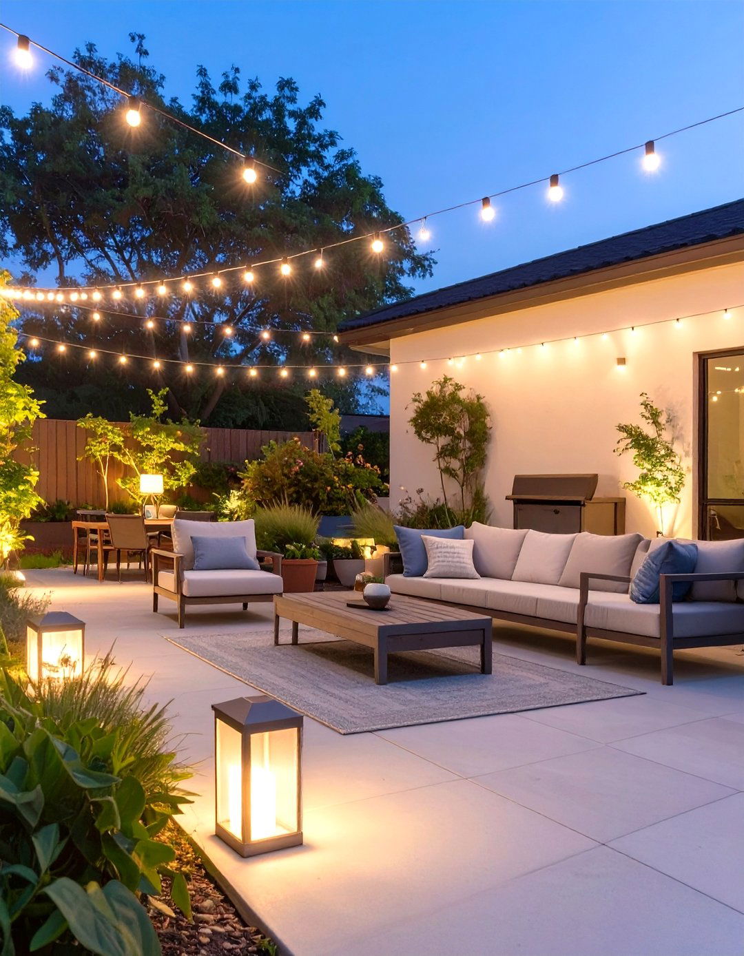 The Solar Powered Glow Patio - 30 cheap patio ideas