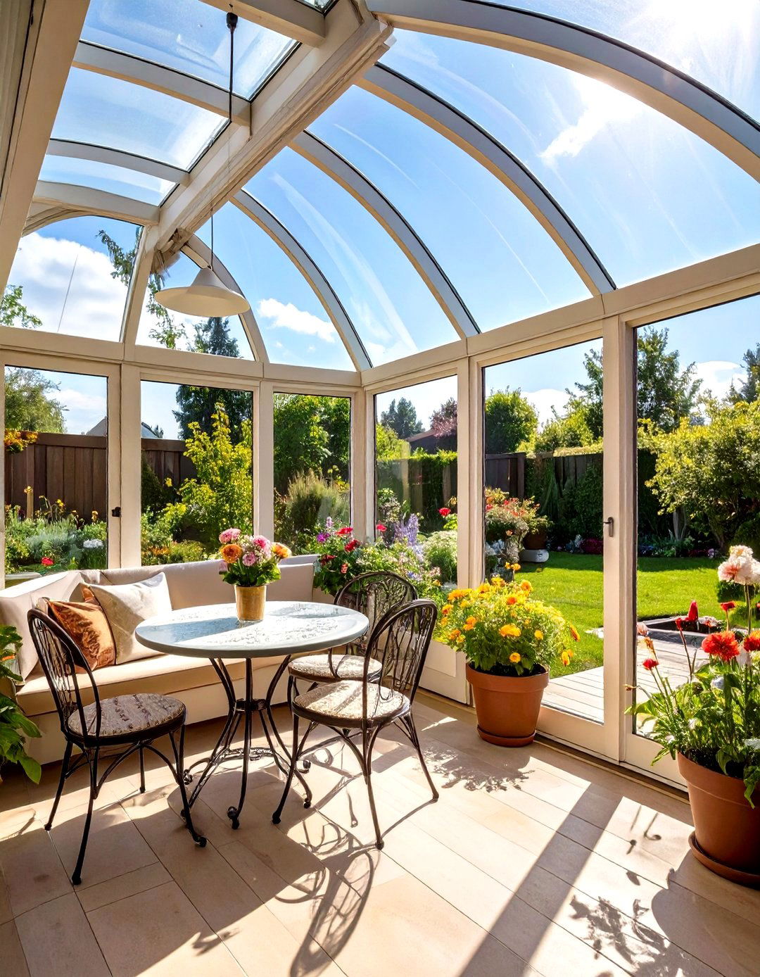 The Solarium Style Breakfast Nook - 30 deck enclosure ideas
