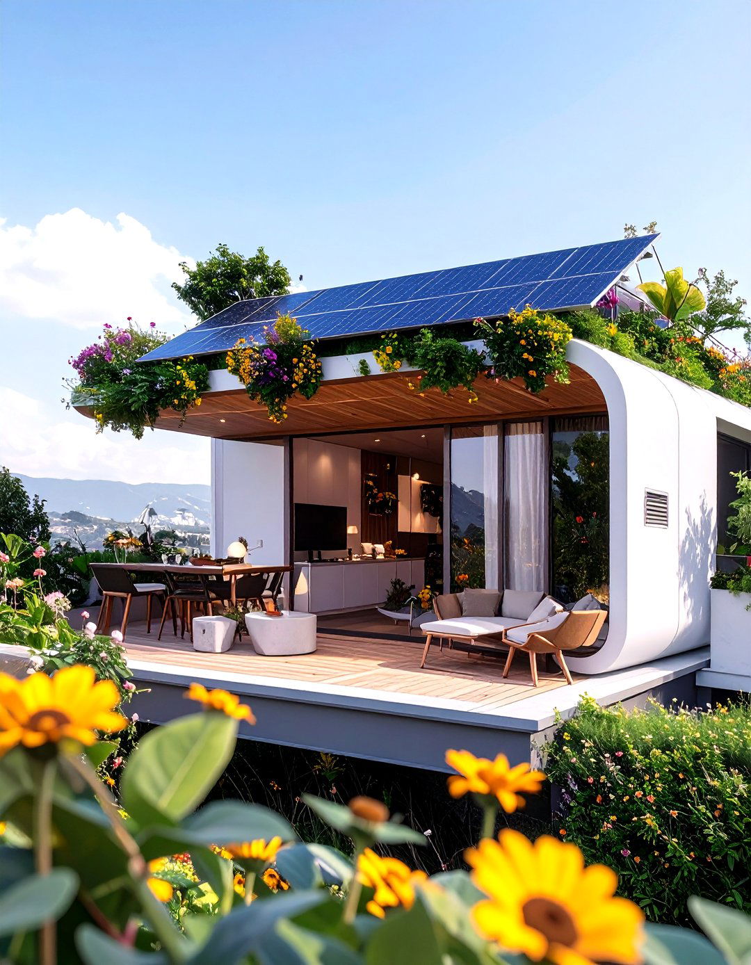 The Solarpunk Eco City Rooftop Garden Home - 30 home design game ideas