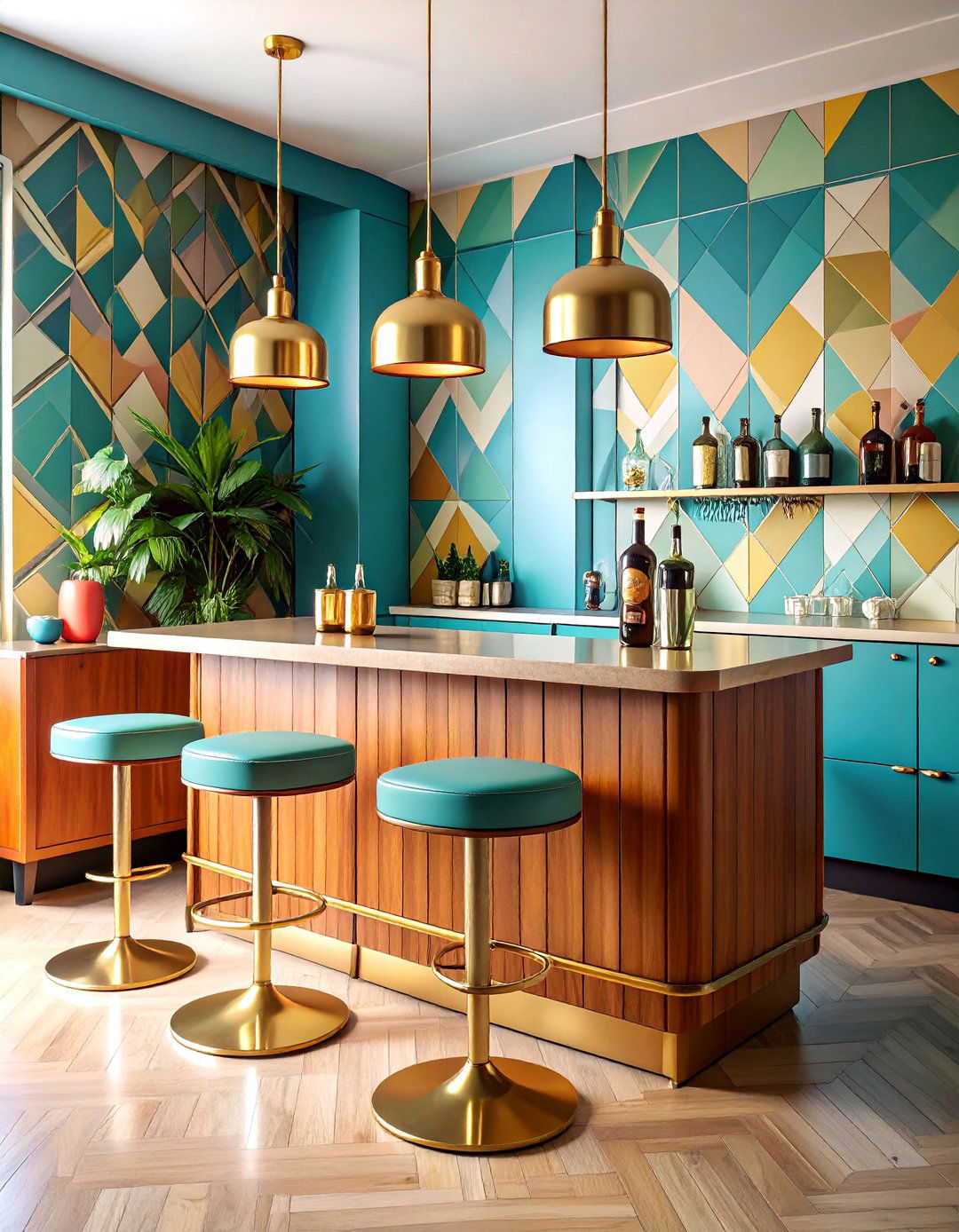 The Sophisticated Bar Corner - 30 1950s interior design ideas