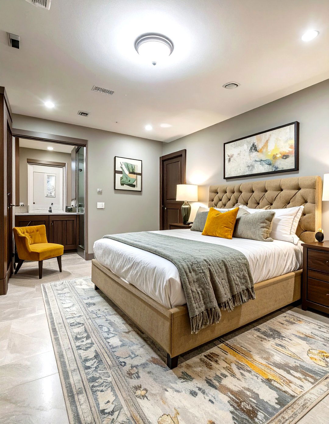 The Sophisticated Basement Guest Suite - 30 basement decor ideas