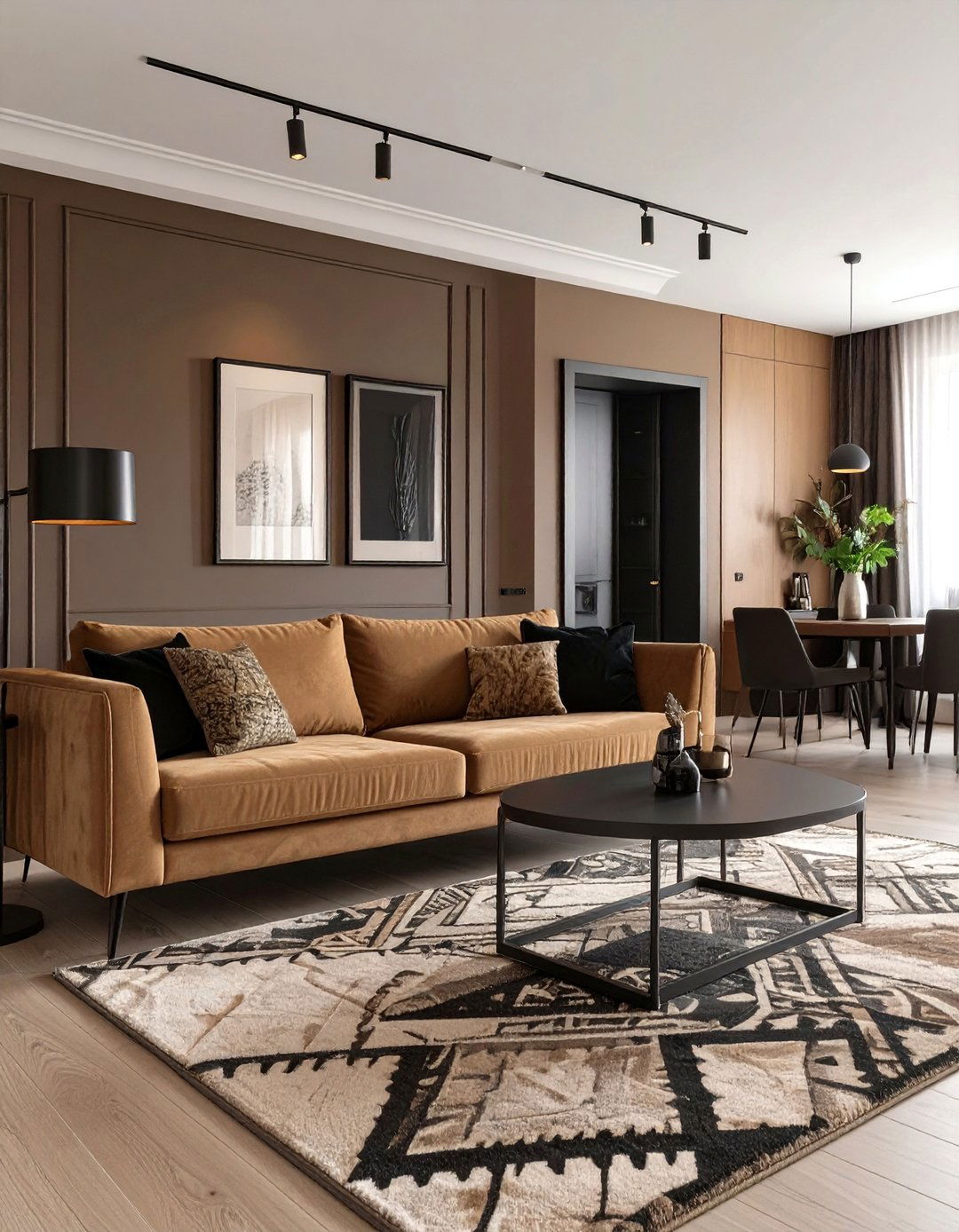 The Sophisticated Brown and Black Living Room - 30 brown living room ideas