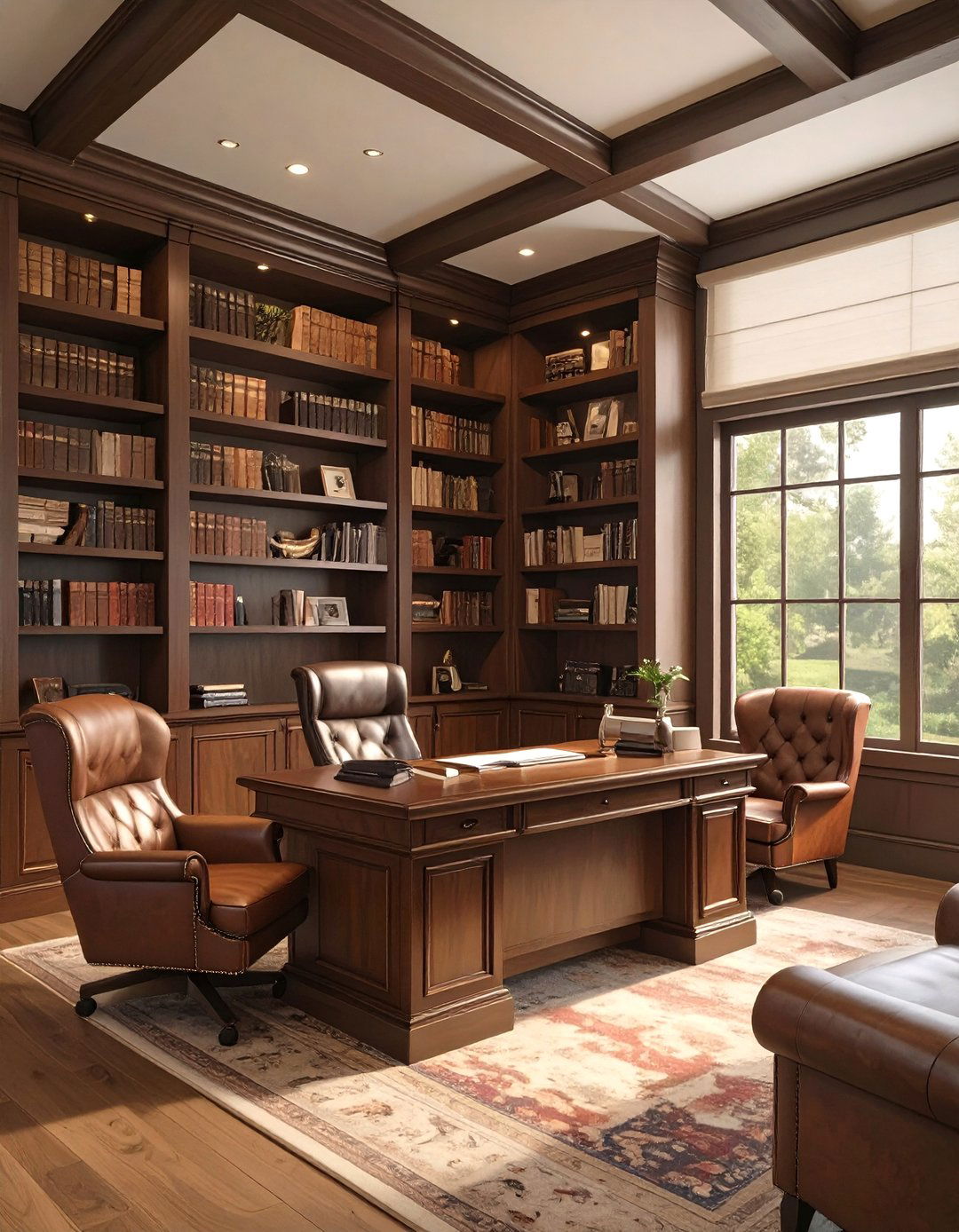 The Sophisticated Home Office and Library - 30 attached garage addition ideas