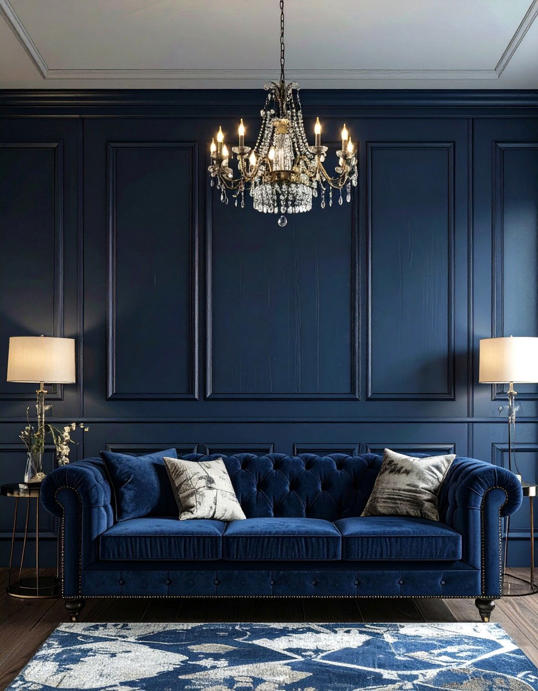 The Sophisticated Paneled Wall - 30 creative living room wall decor ideas