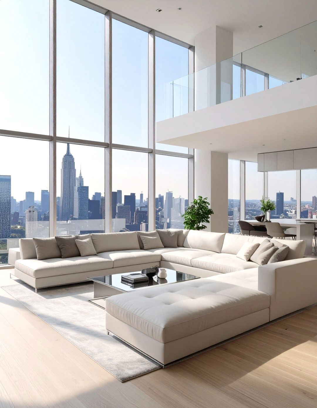 The Sophisticated Urban Penthouse Living Room - 30 high ceiling living room ideas