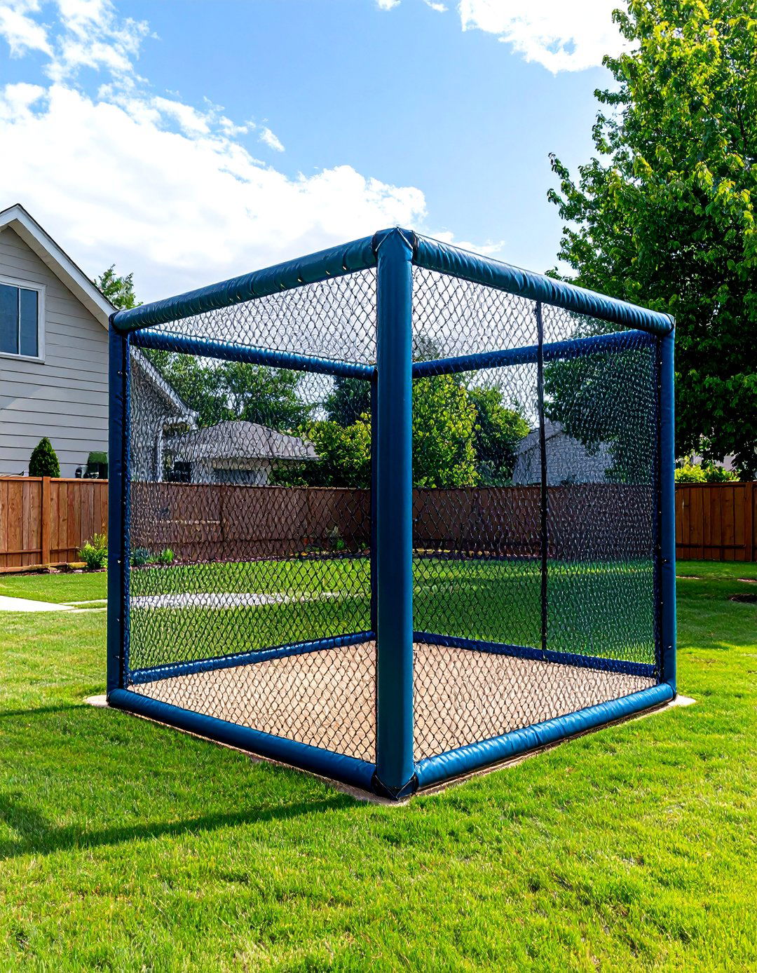 The Sound Dampened Neighborhood Friendly Batting Cage - 30 backyard batting cage ideas