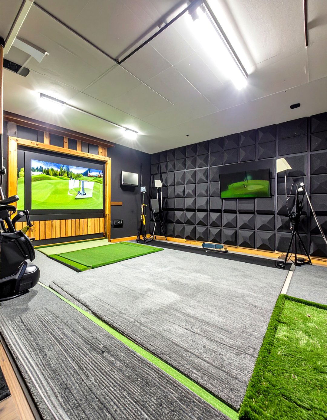 The Soundproof Studio Garage Golf Simulator - 30 garage golf simulator ideas