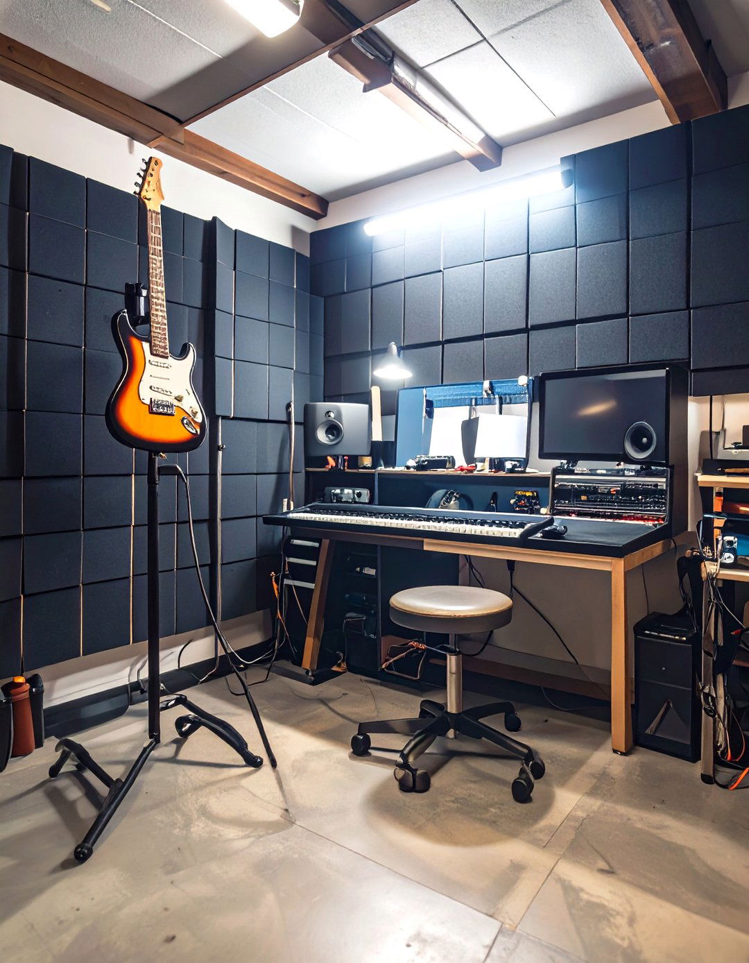 The Soundproofed Musicians Workshop - 30 diy garage workshop ideas