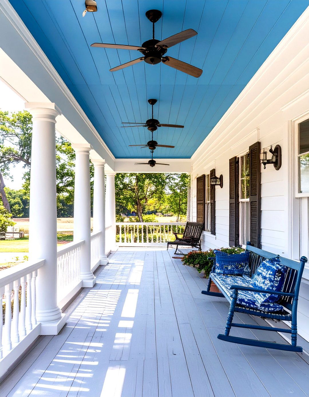 The Southern Charm Veranda - 30 front porch ideas for ranch style homes before and after