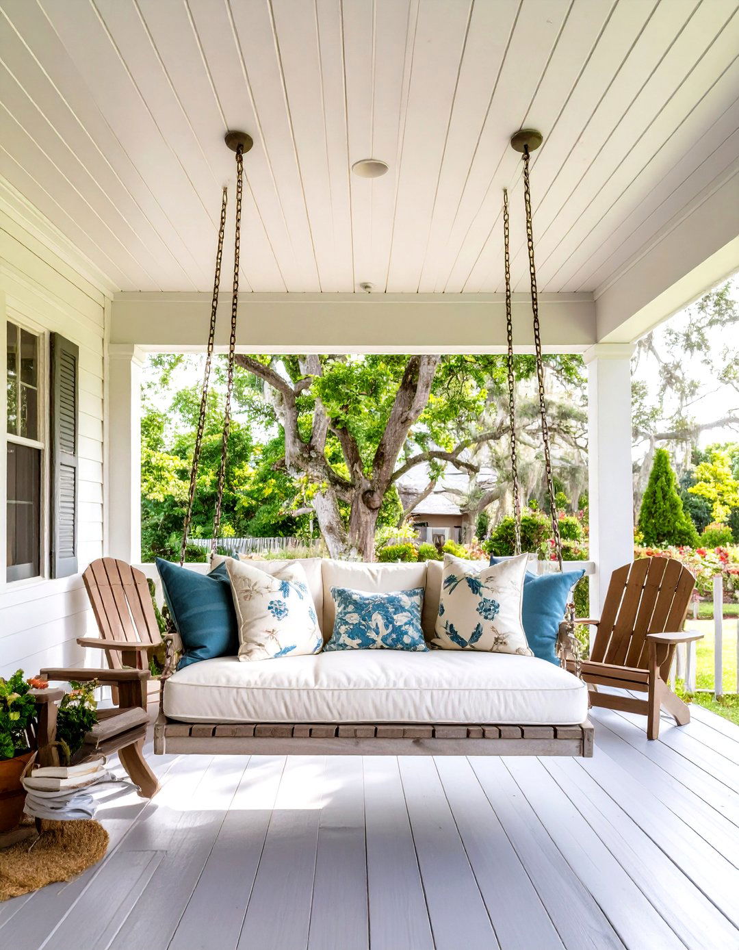 The Southern Hospitality Porch Swing - 30 country farmhouse porch ideas