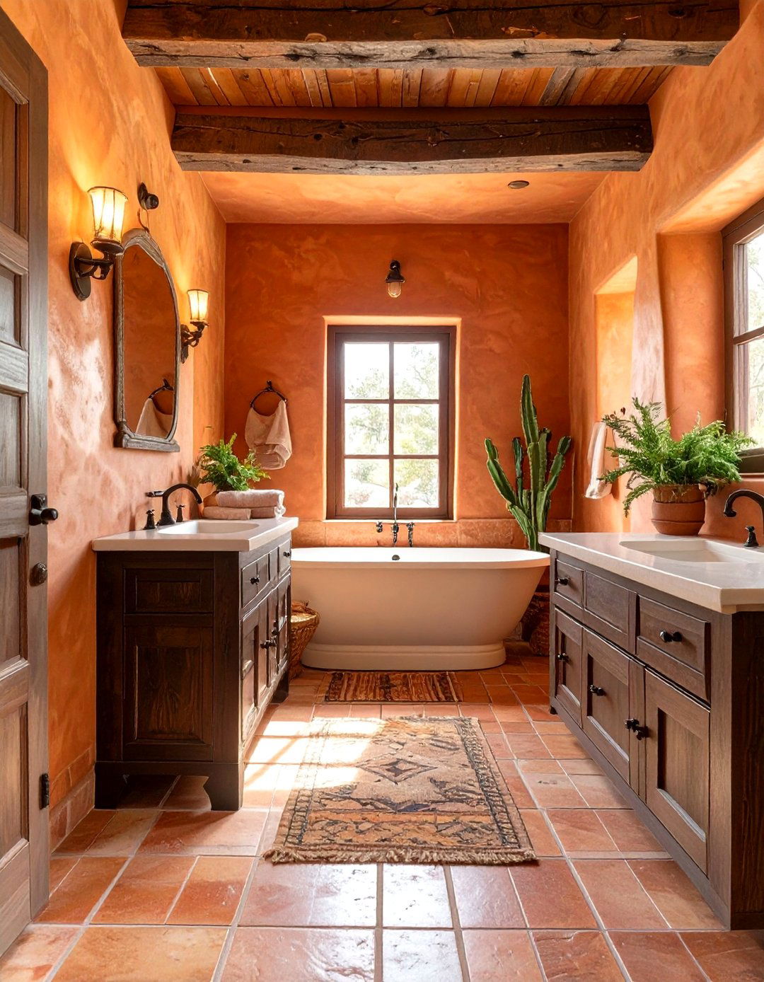 The Southwest Adobe Style Bathroom - 30 cabin bathroom ideas