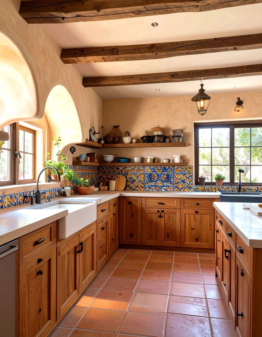 The Southwestern Adobe Kitchen - 30 cozy kitchen ideas
