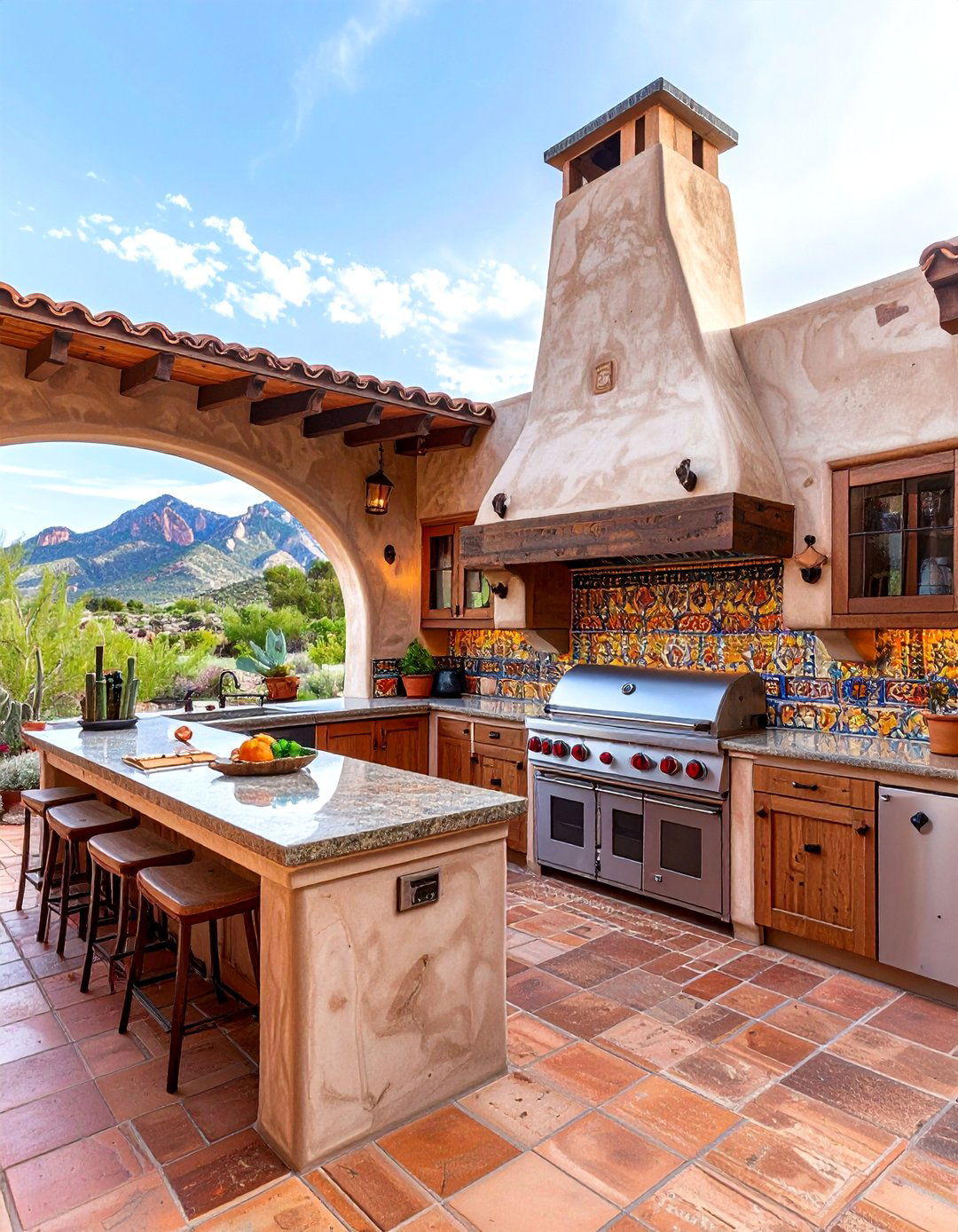 The Southwestern Adobe Kitchen - 30 backyard grill ideas