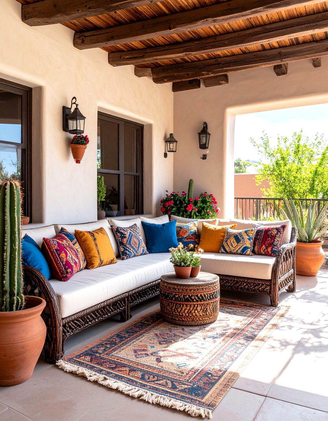 The Southwestern Adobe Porch - 30 front porch decorating ideas