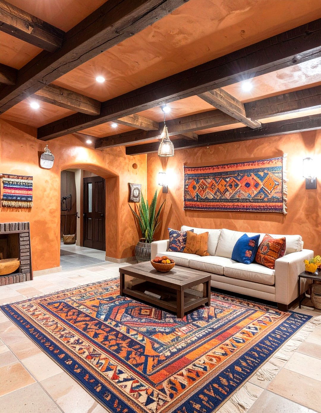 The Southwestern Adobe Style Basement - 30 basement finishing ideas