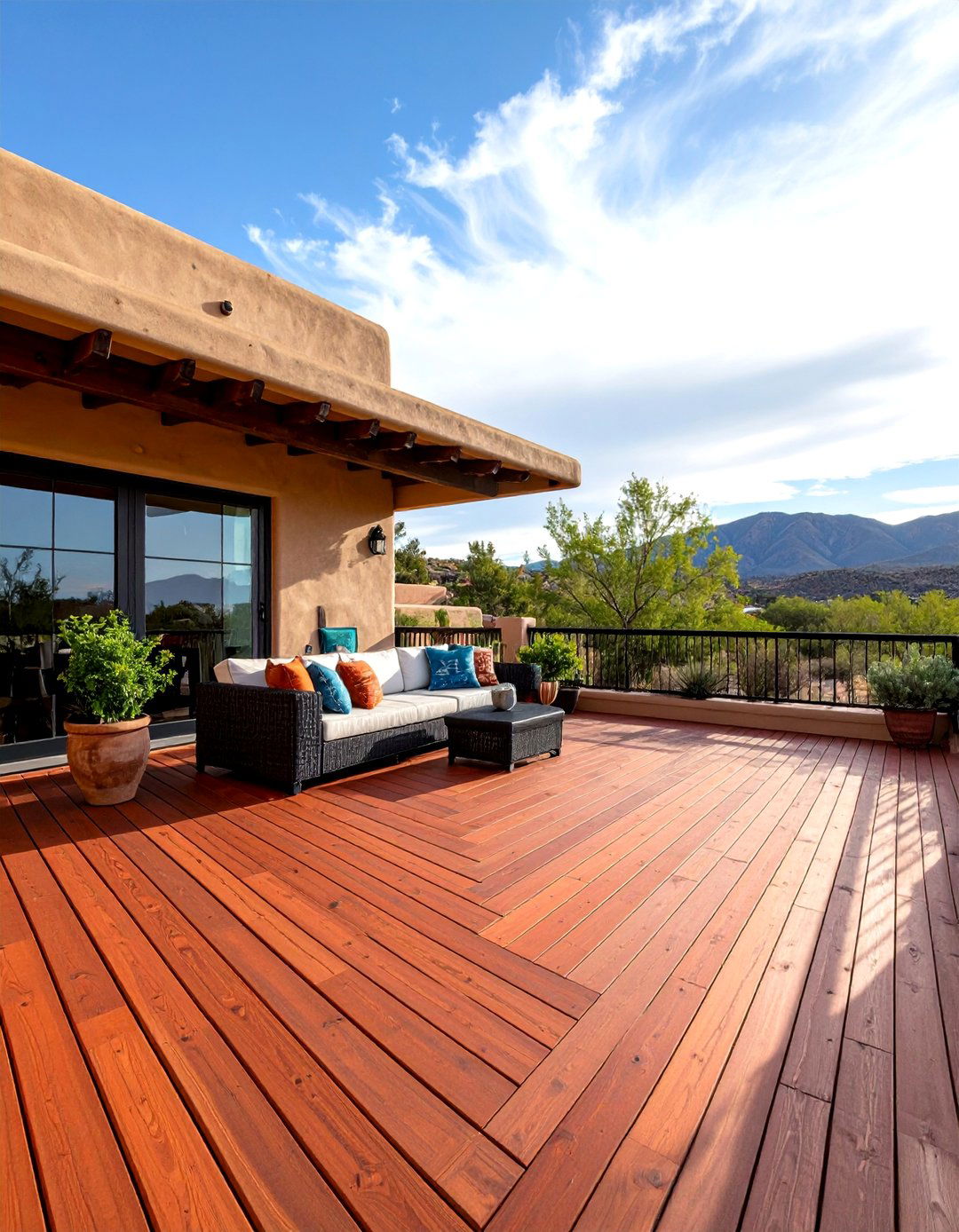 The Southwestern Adobe Style Deck - 30 ai deck design ideas