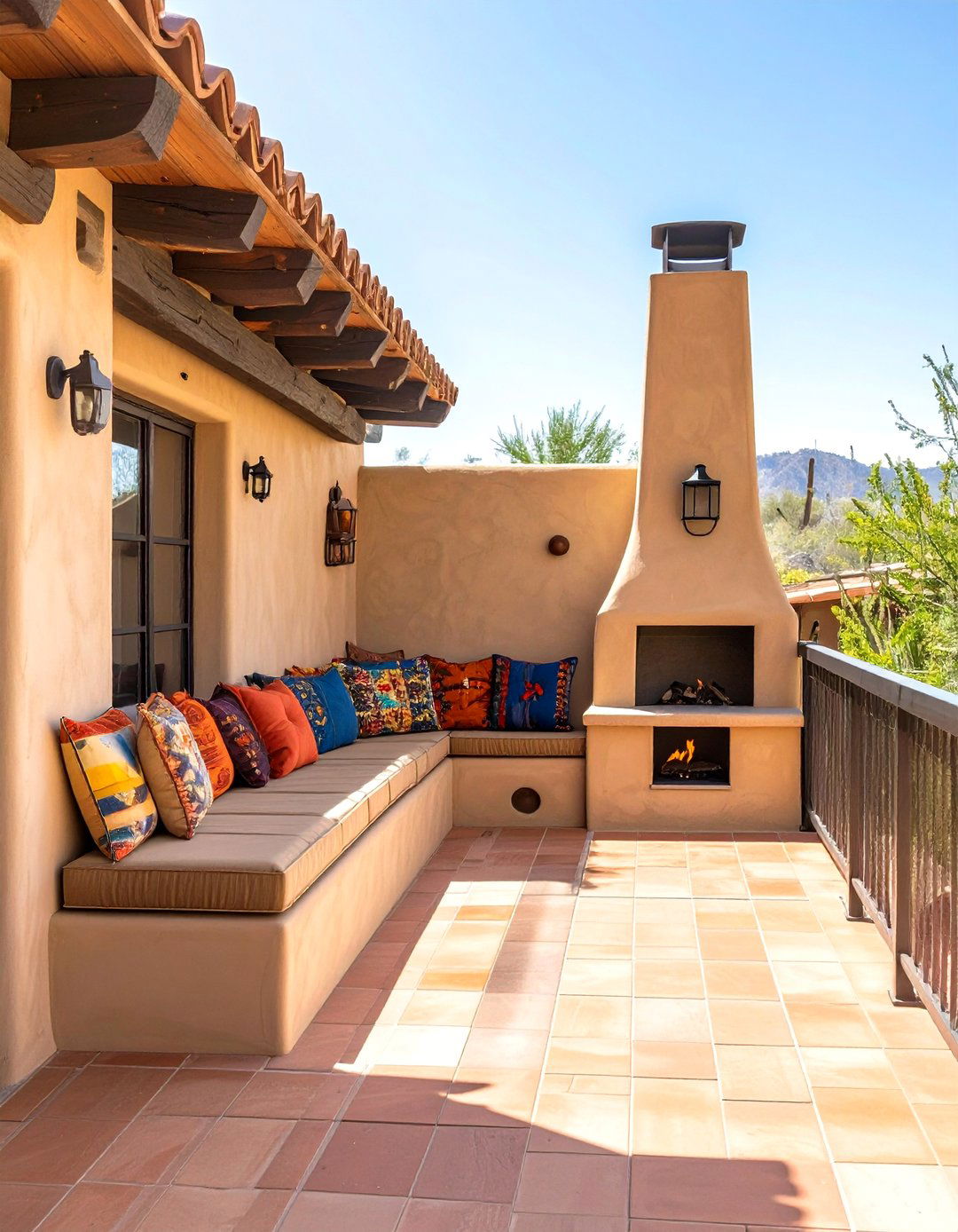 The Southwestern Adobe Style Deck - 30 back deck ideas