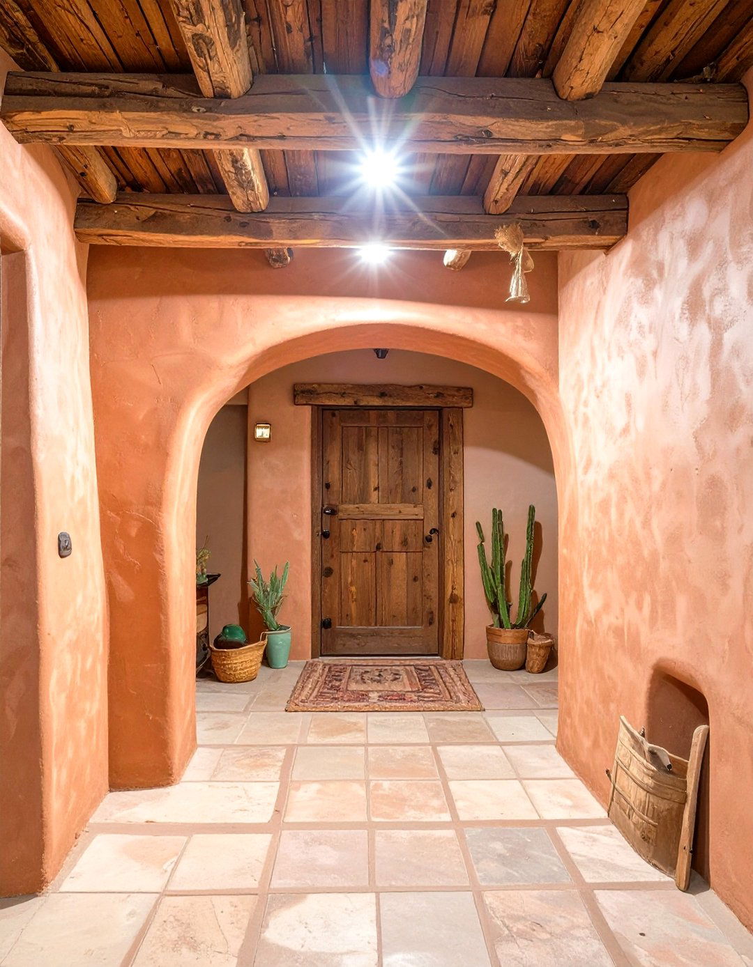The Southwestern Adobe Style Entry - 30 exterior basement entrance ideas