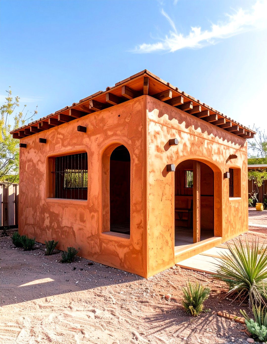 The Southwestern Adobe Style Kennel - 30 homemade outdoor dog kennel ideas