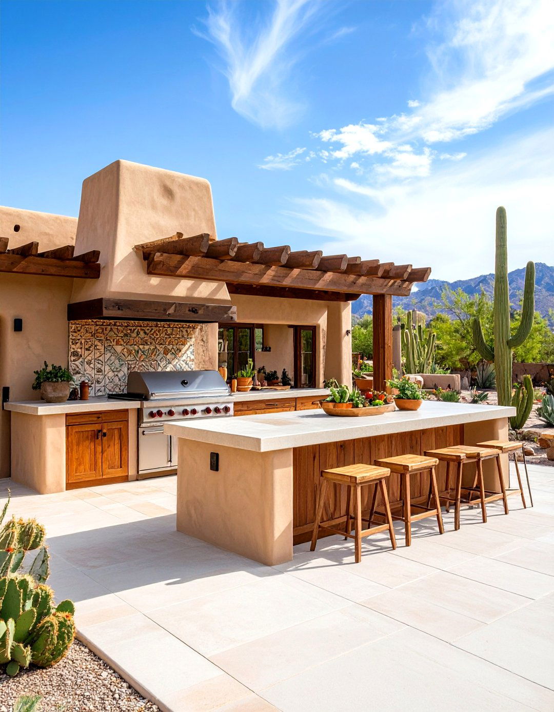 The Southwestern Adobe Style Outdoor Kitchen - 30 diy outdoor kitchen ideas