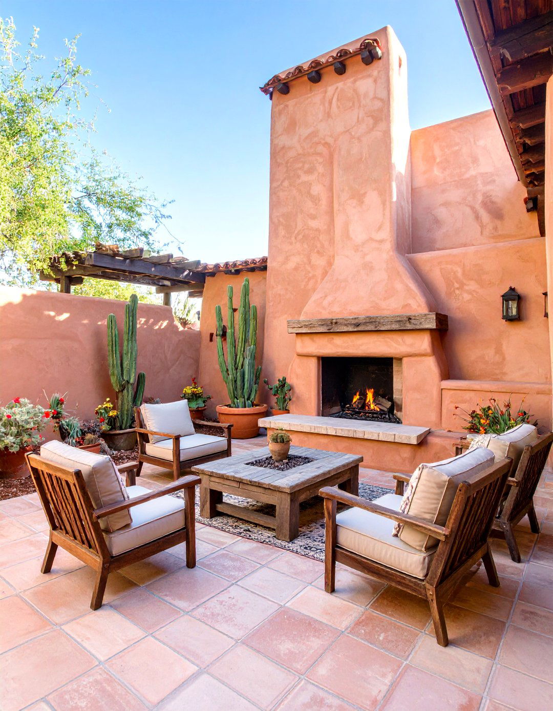 The Southwestern Adobe Style Patio - 30 backyard patio landscaping ideas