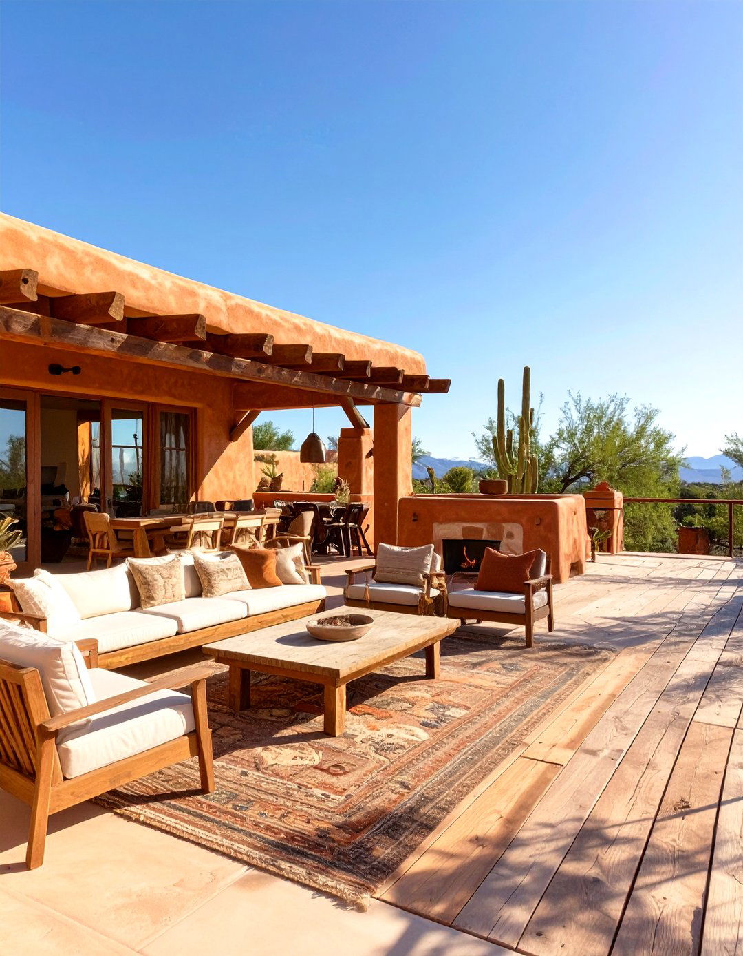 The Southwestern Adobe Style Terrace - 30 elevated deck ideas