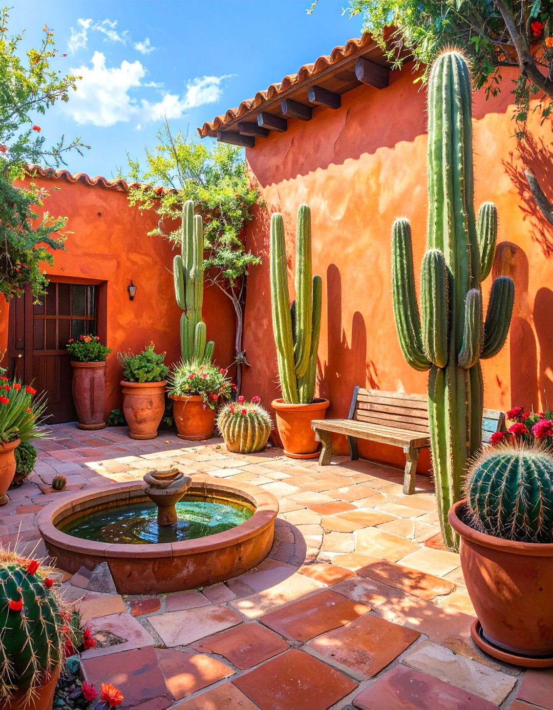 The Southwestern Courtyard Garden - 30 cactus garden ideas