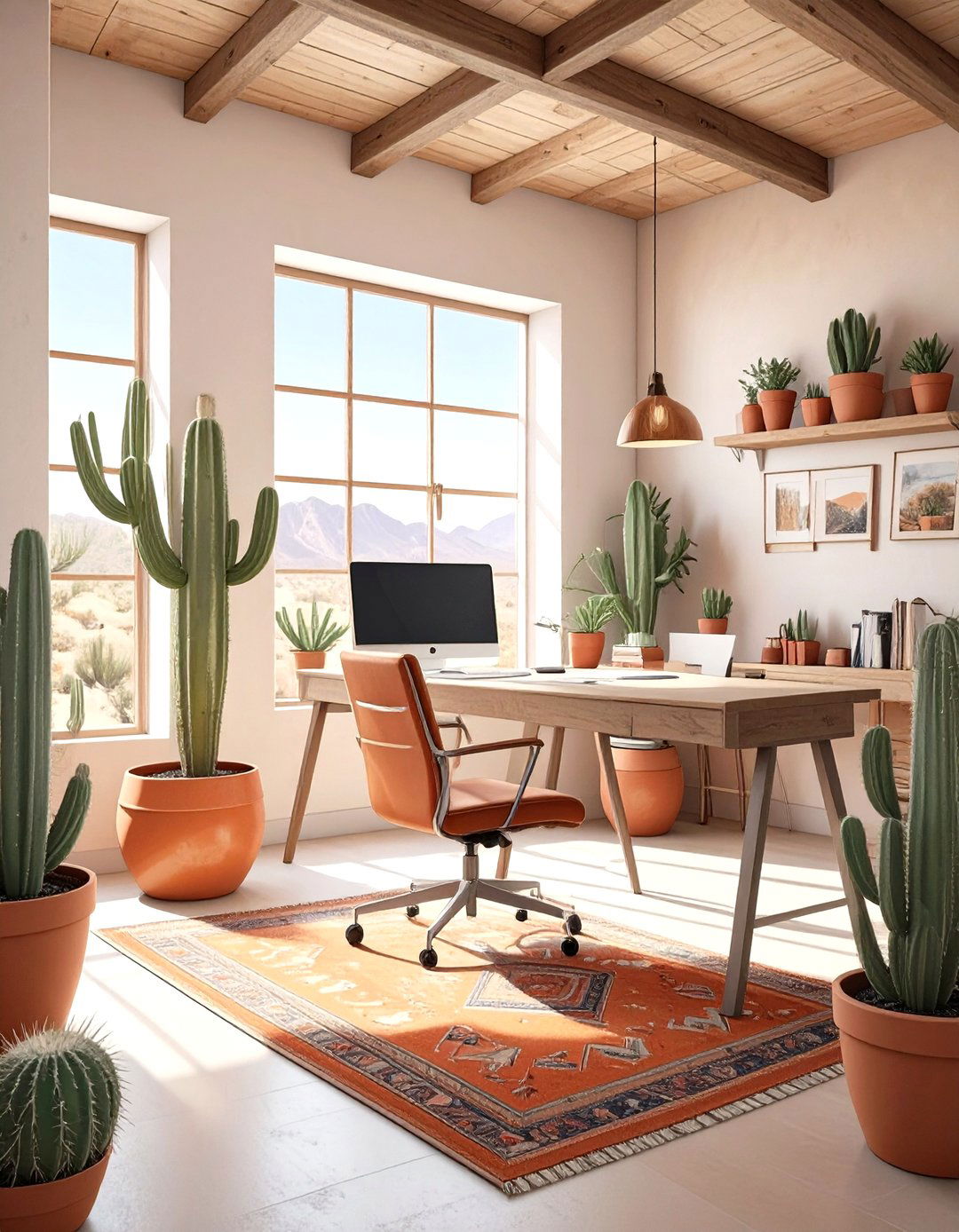 The Southwestern Desert Office - 30 office decoration ideas for work