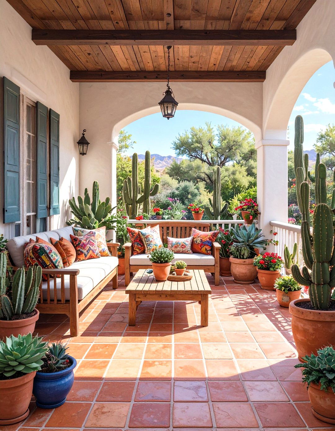 The Southwestern Desert Porch - 30 mobile home front porch ideas