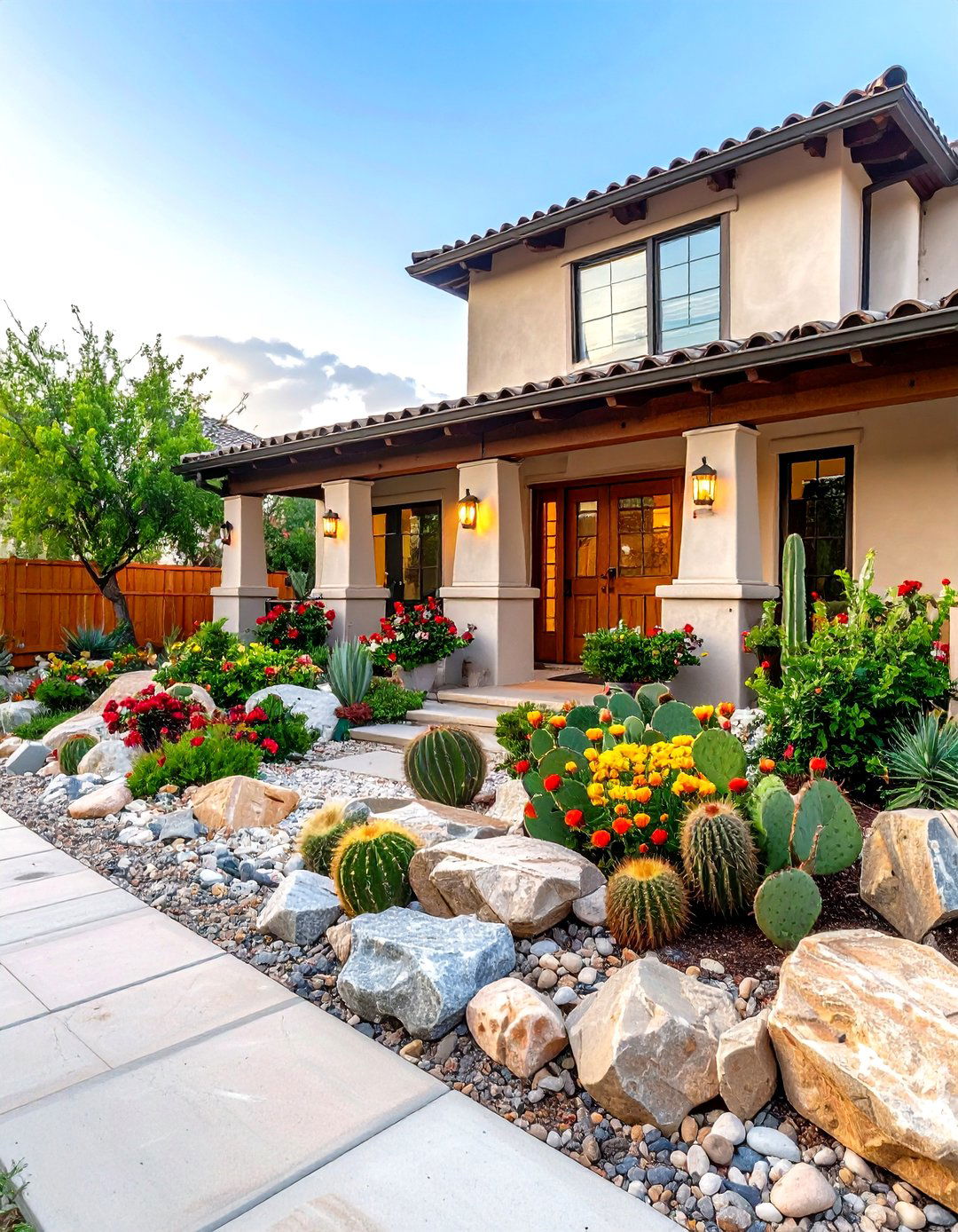 The Southwestern Rock Garden - 30 front yard curb appeal ideas