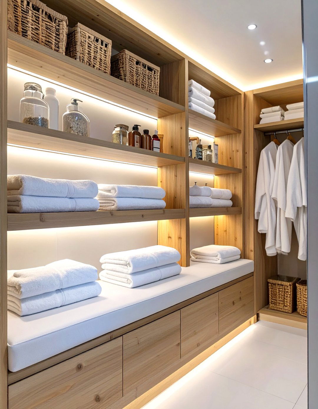 The Spa Inspired Bathroom Closet Sanctuary - 30 bathroom closet ideas