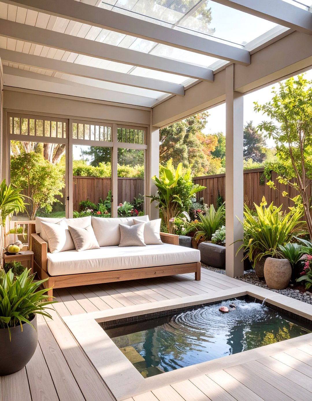 The Spa Inspired Porch Retreat - 30 modern screened in porch ideas