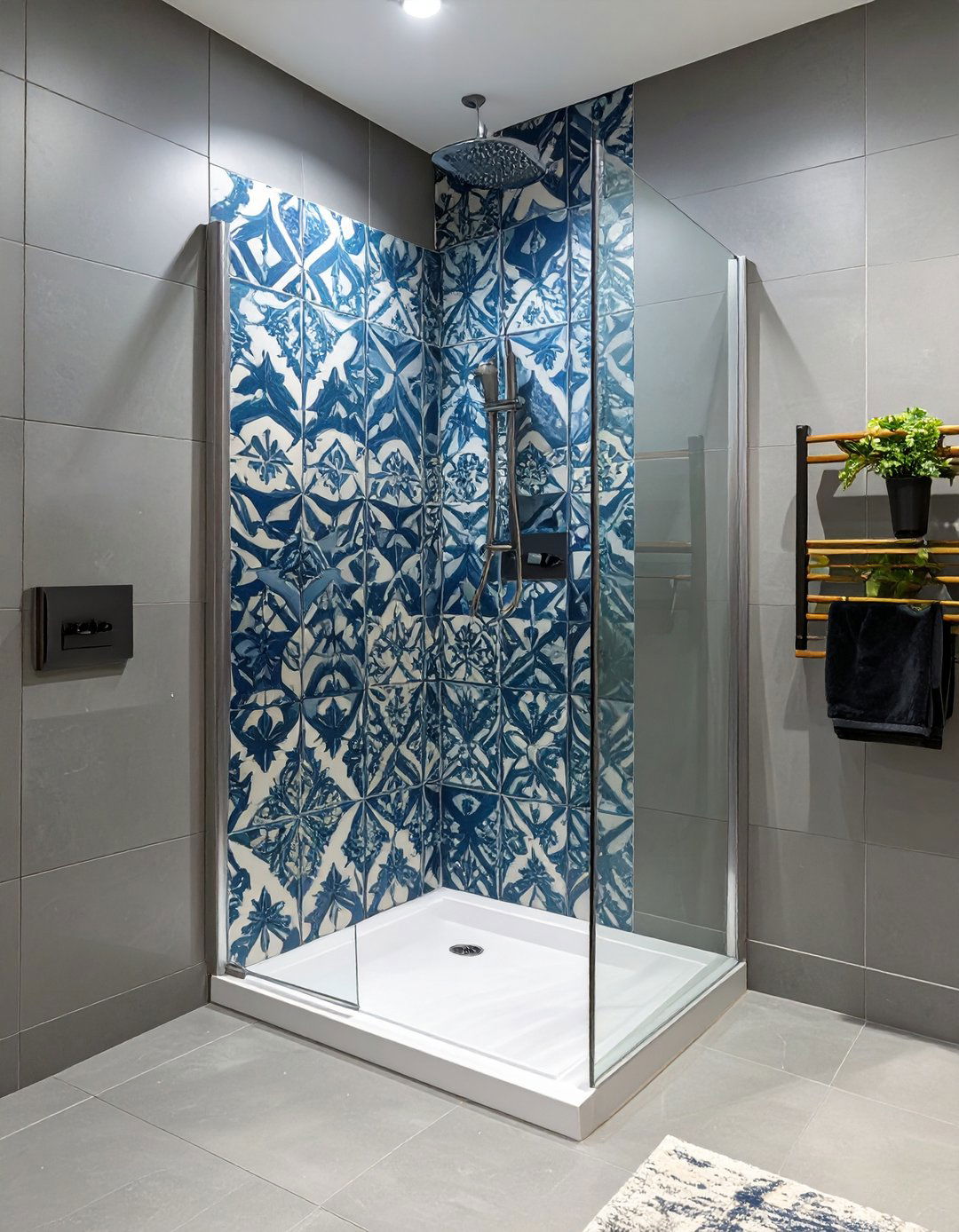 The Spa Inspired Rainfall Showerhead - 30 modern small bathroom walk in shower ideas