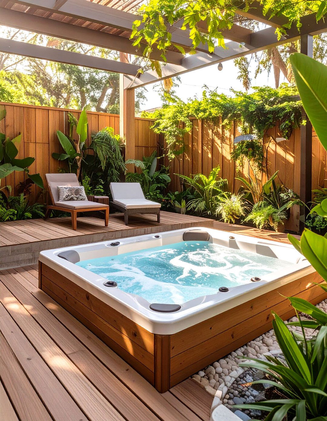 The Spa Inspired Relaxation Zone - 30 design your backyard online free ideas