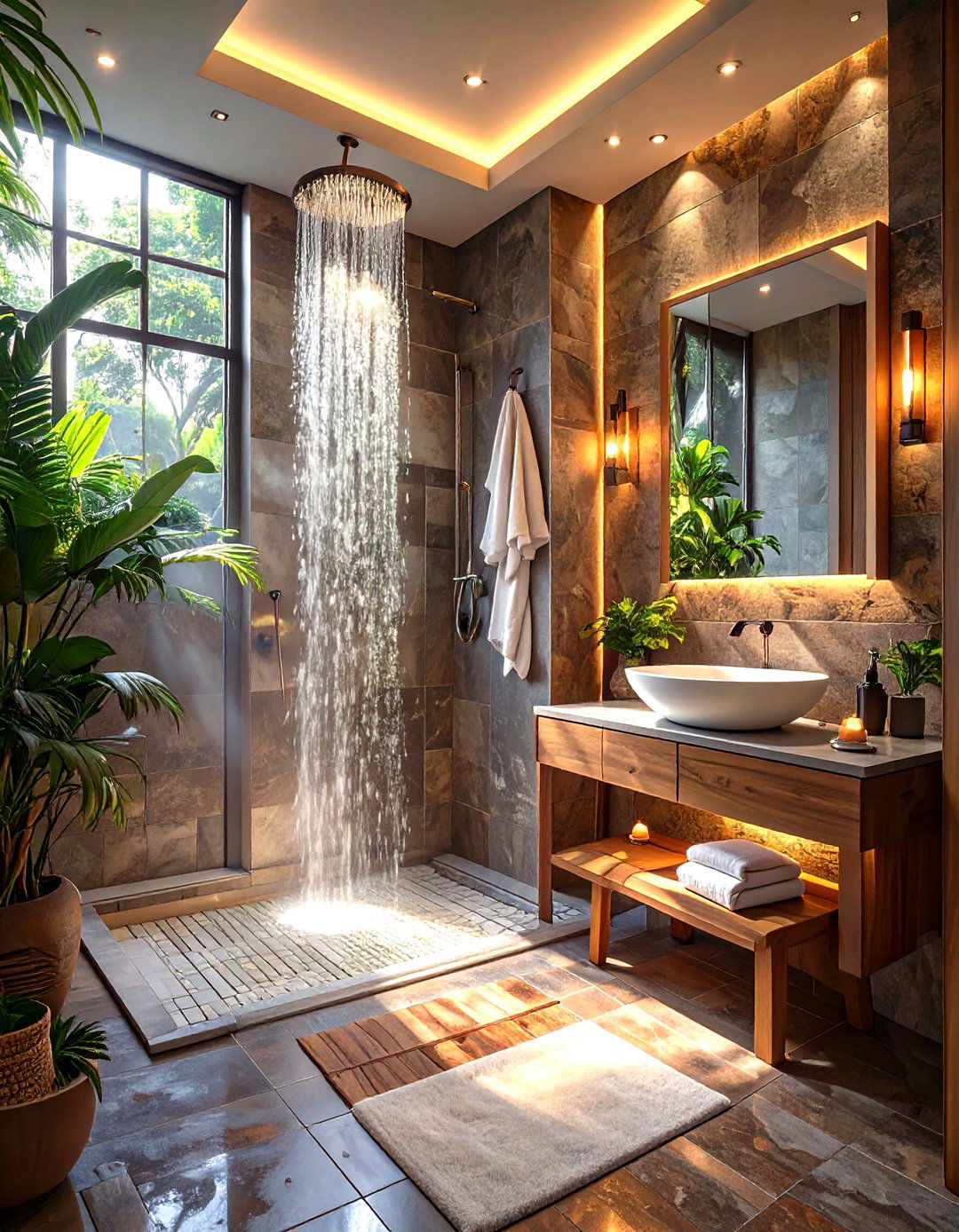 The Spa Inspired Steam Walk in Shower - 30 master bathroom walk in shower ideas